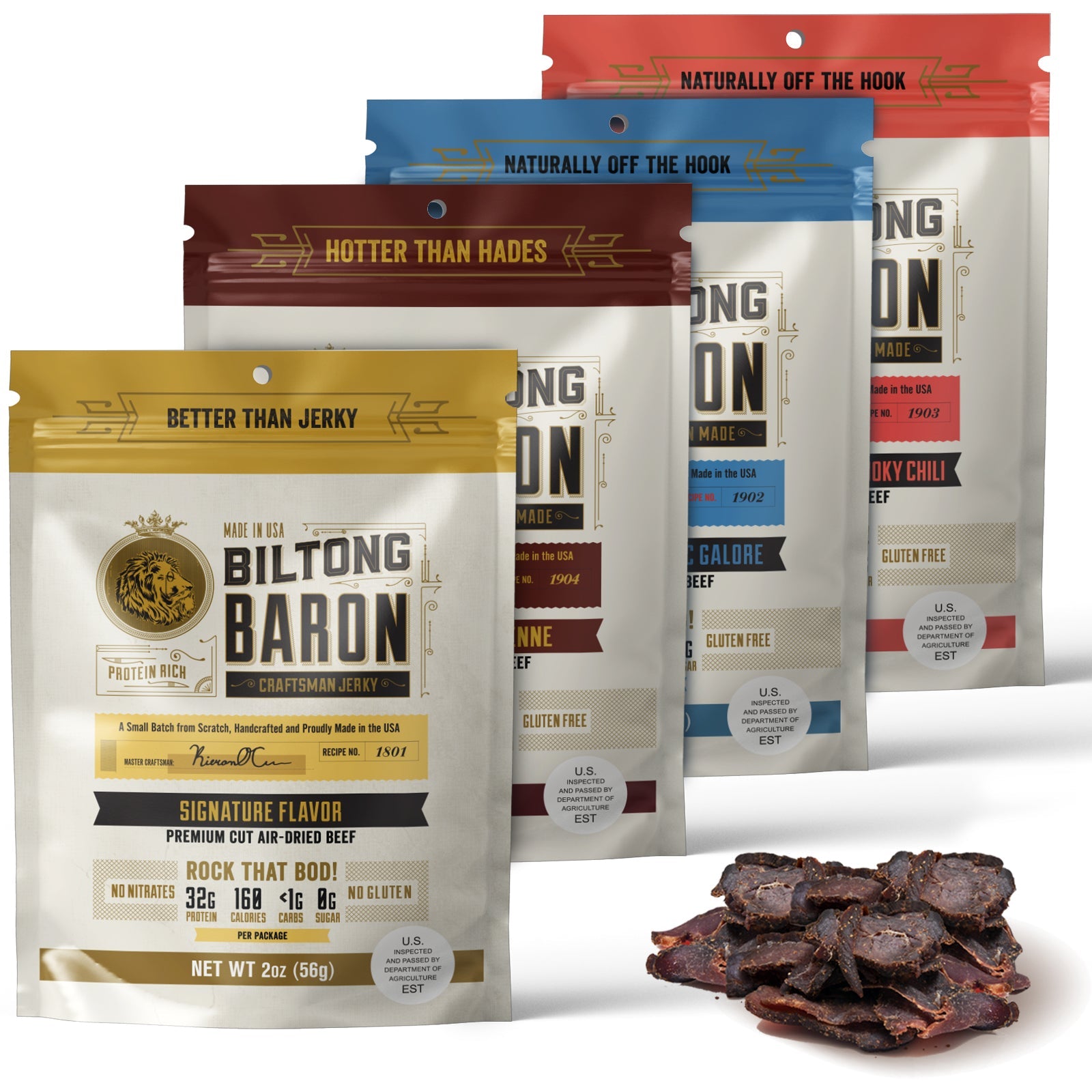 Four-Bag Multi-Pack Medley by Biltong Baron