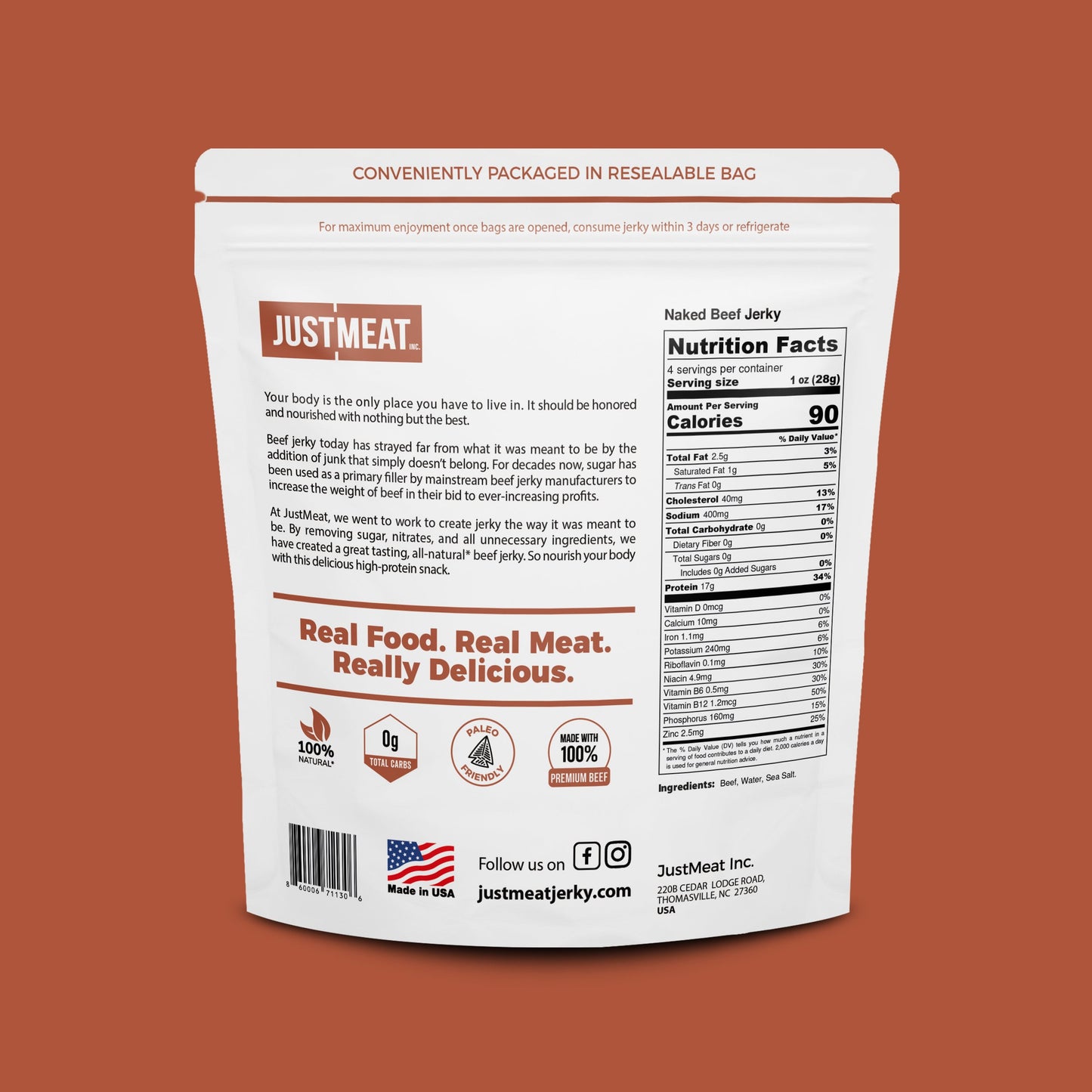 Naked Beef Jerky / 1 by JUSTMEAT