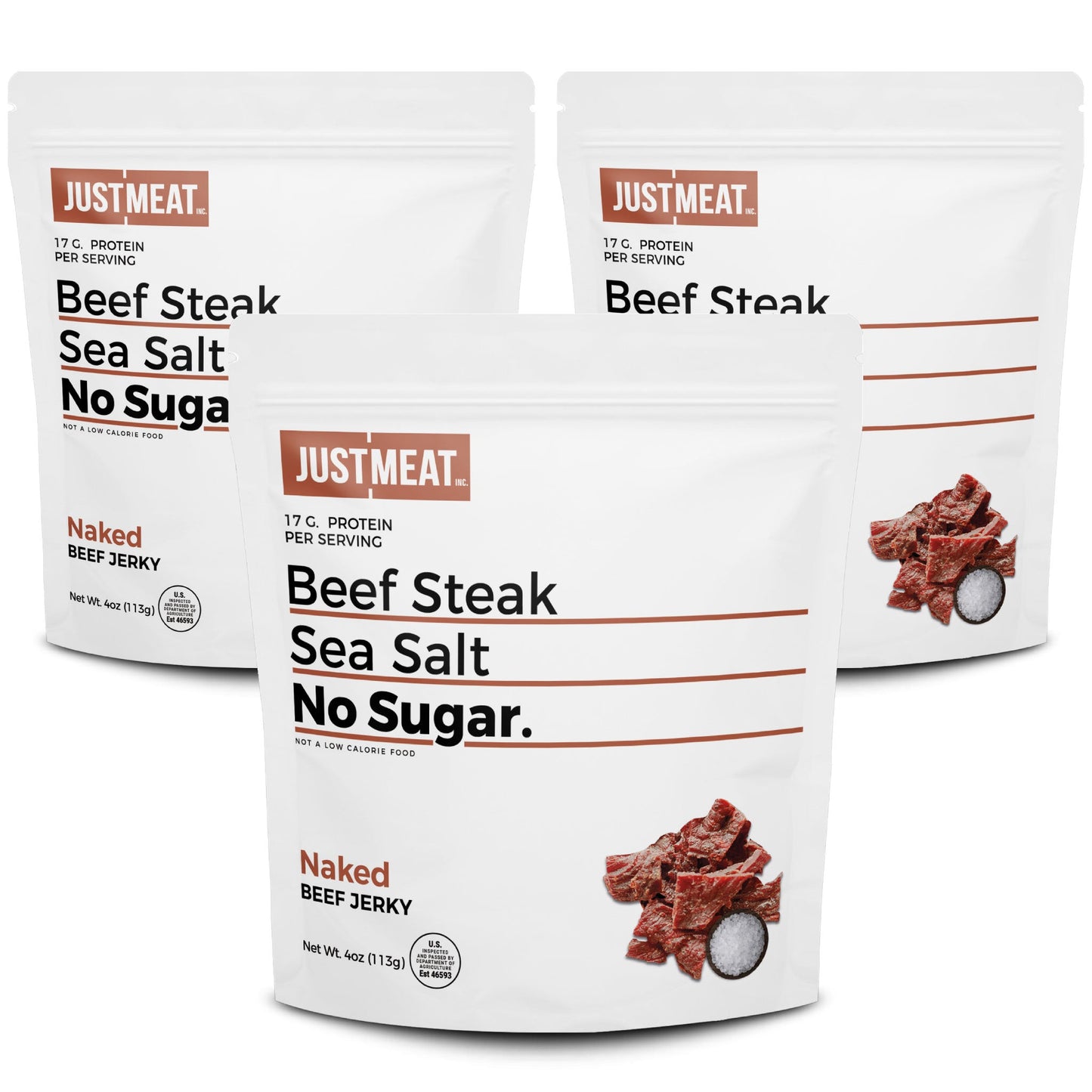 Naked Beef Jerky / 3 by JUSTMEAT
