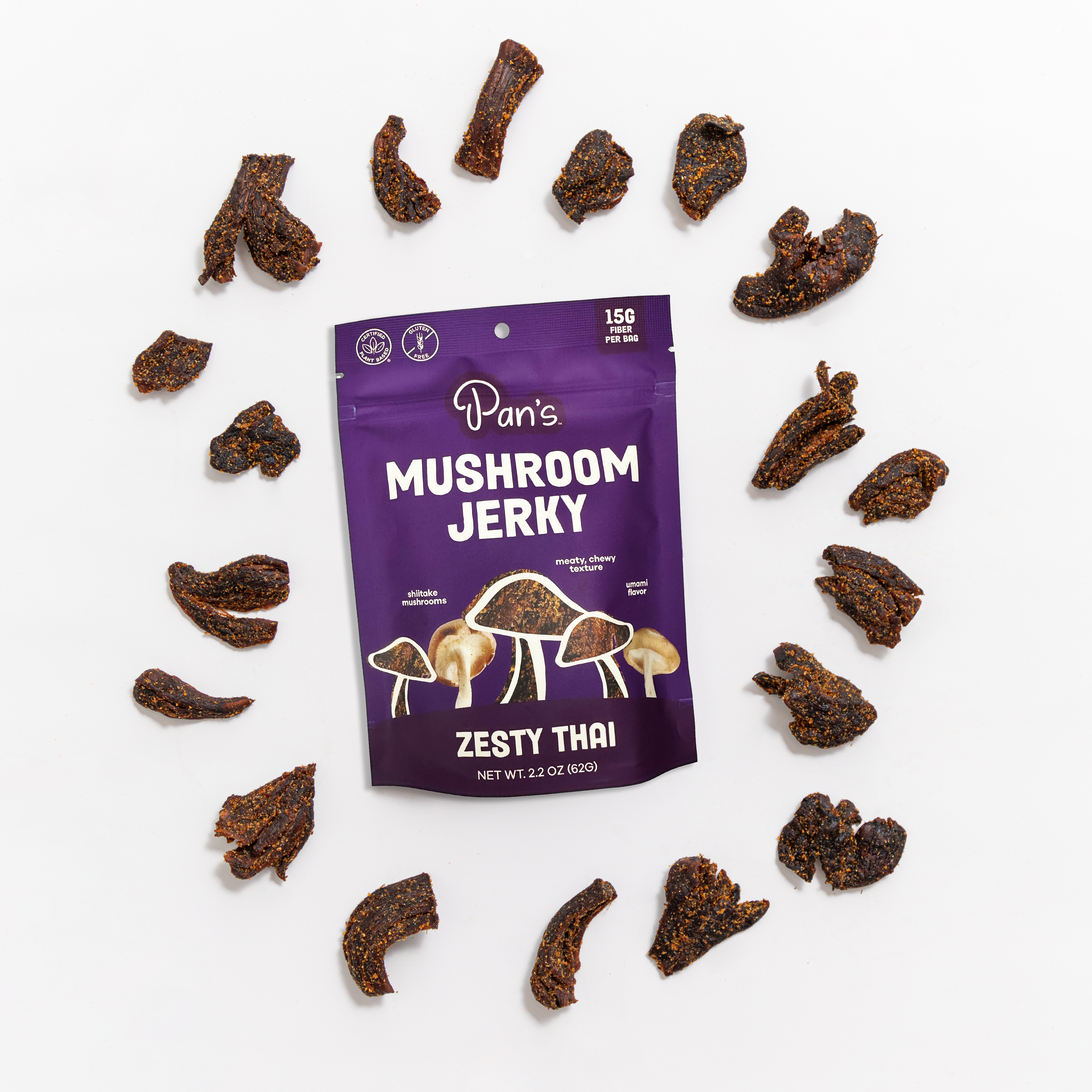 Zesty Thai Mushroom Jerky