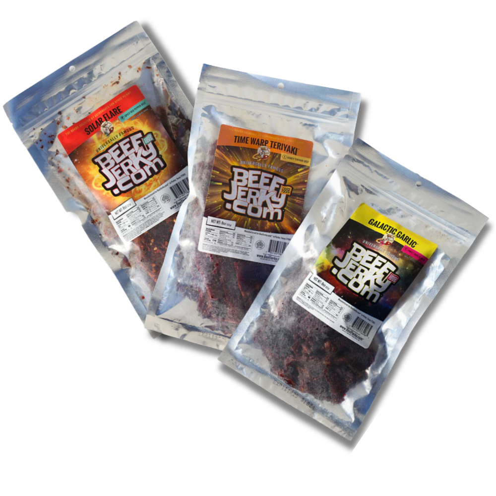 Cosmic Trio Bundle (8oz 3-Pack): Solar Flare, Time Warp Teriyaki and Garlic Galactic