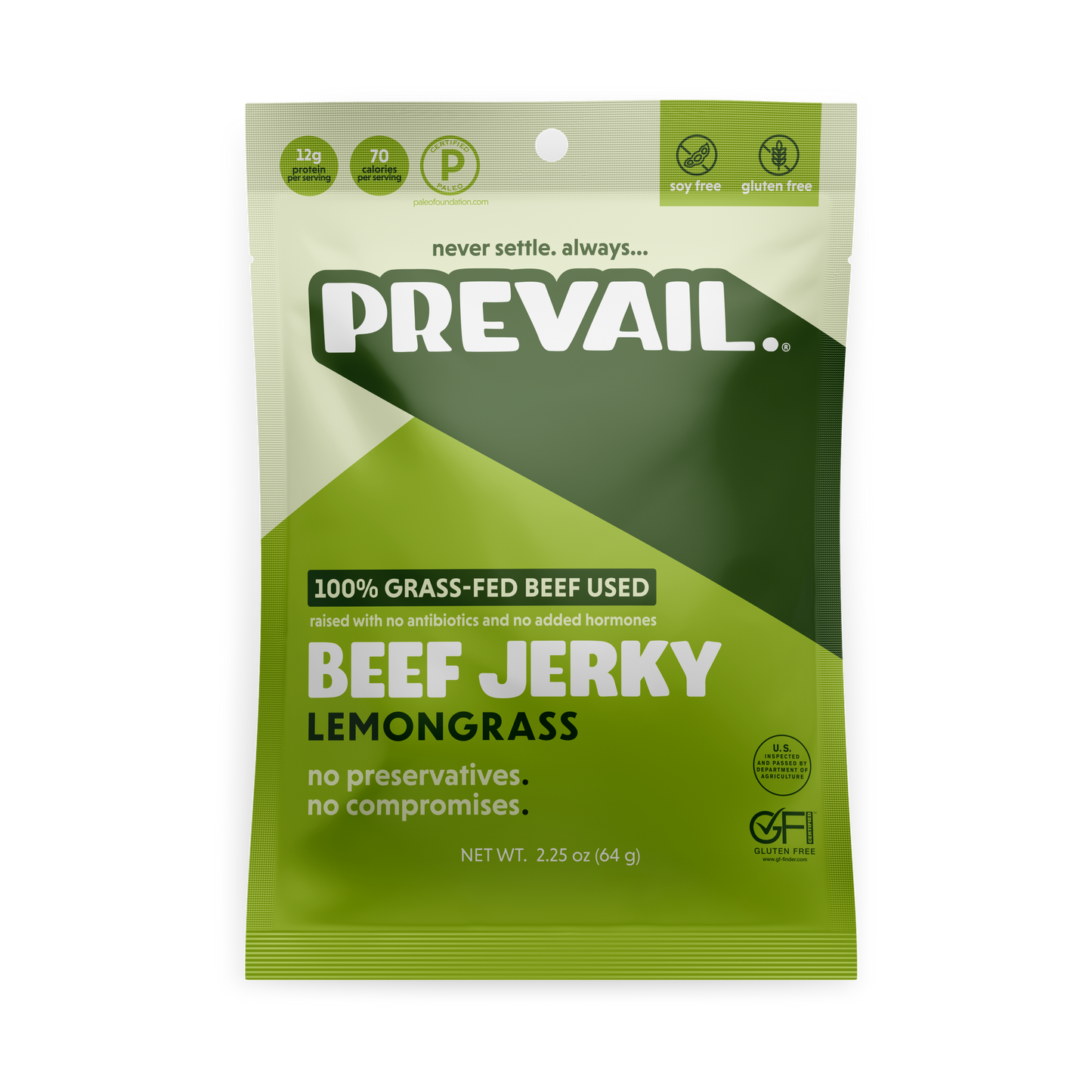 Lemongrass Beef Jerky 3 Pck by PREVAIL Jerky