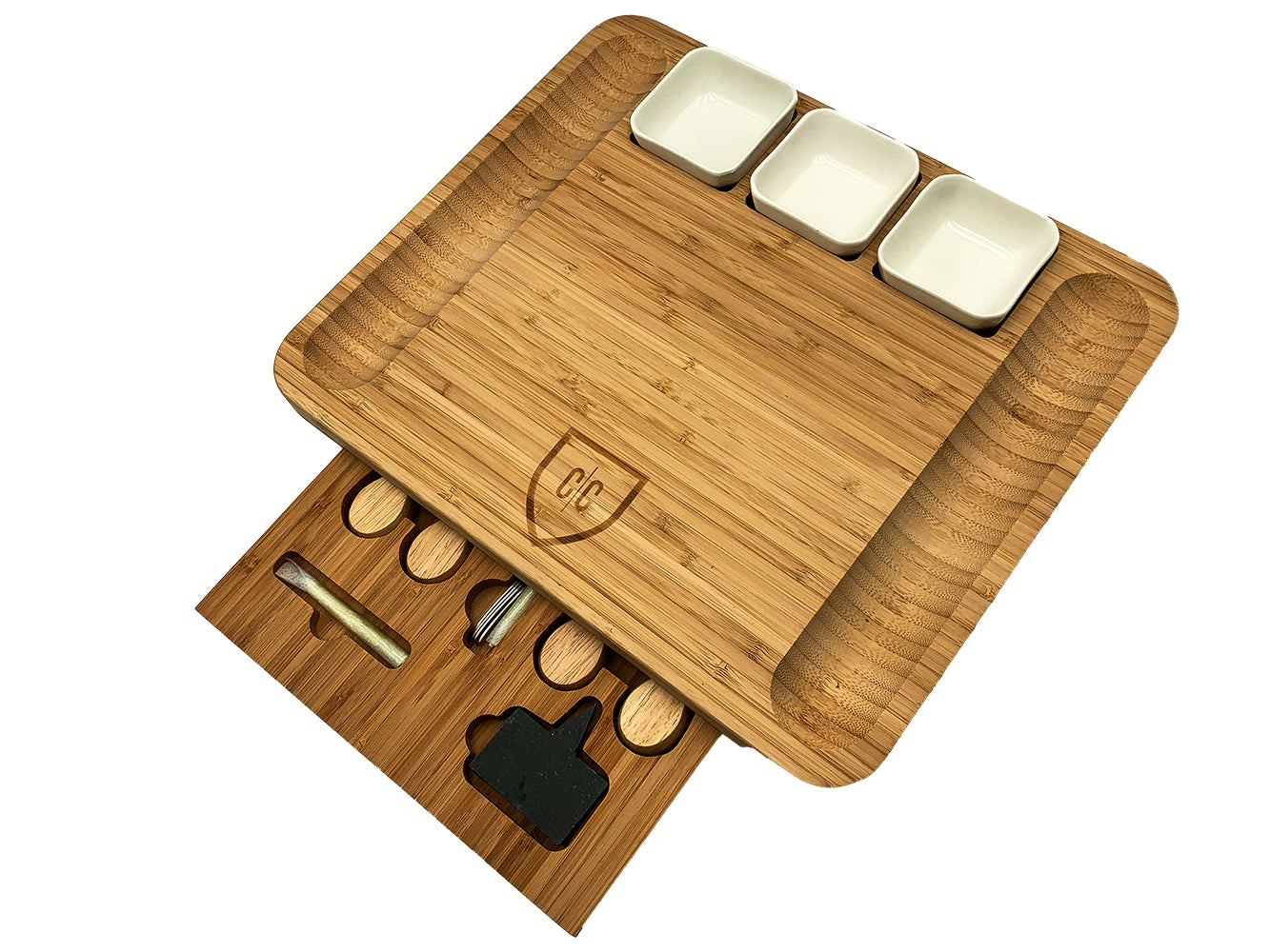 Charcuterie Serving Board Plus Knife Set by Carnivore Club USA