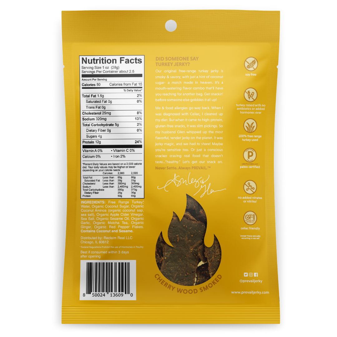 Original Turkey Jerky 3 pack by PREVAIL Jerky