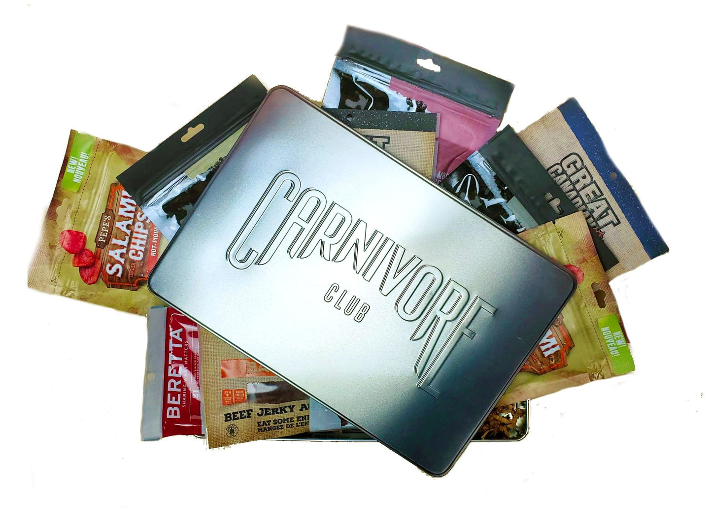 Jerky Gift Tin (10 Packs of Jerky) by Carnivore Club USA