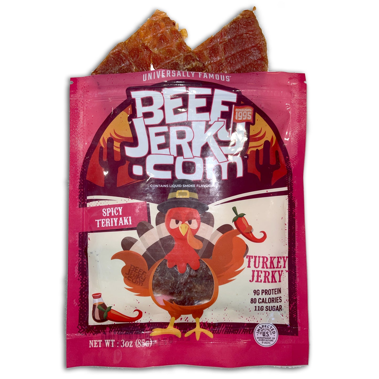 Spicy Teriyaki Turkey Jerky (3oz bag)