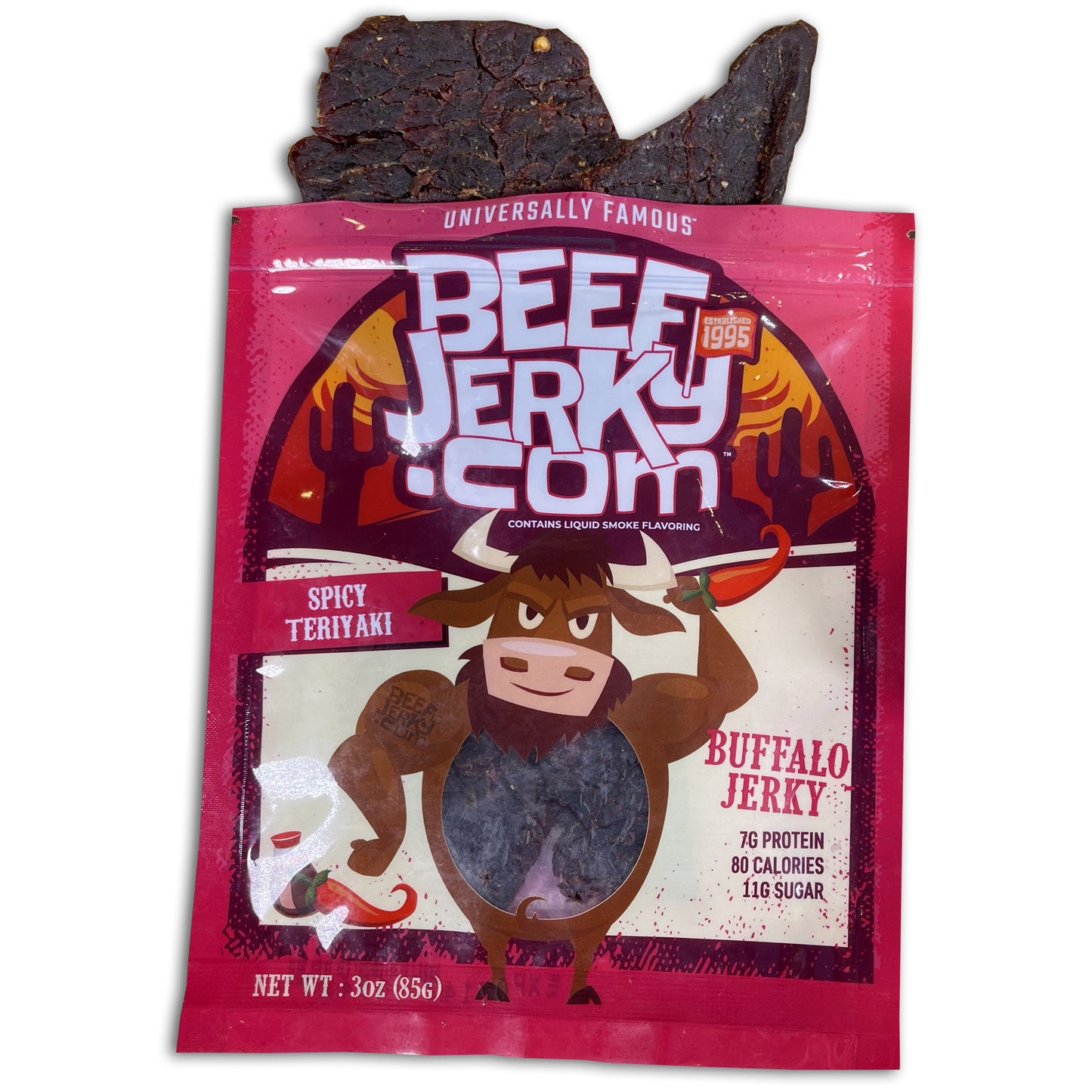 Spicy Teriyaki Buffalo Jerky (3oz bag)