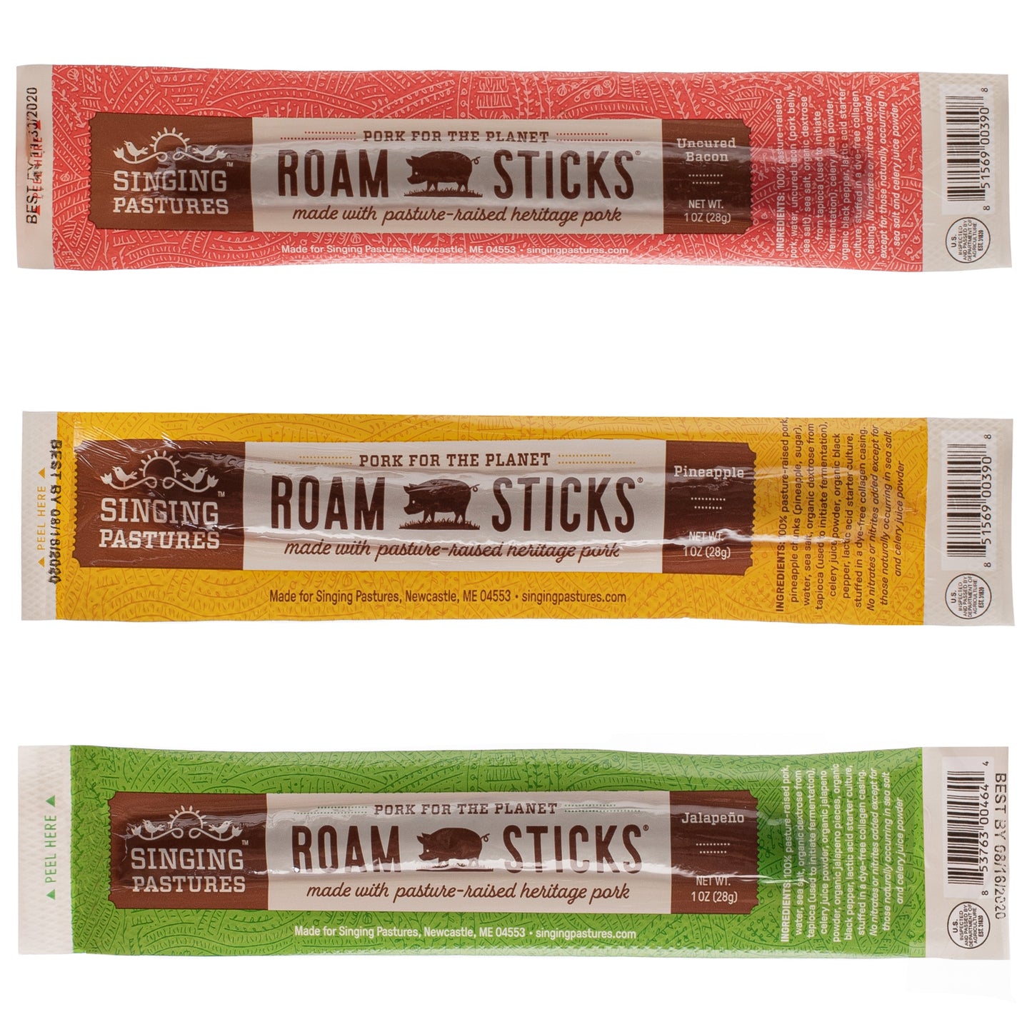 Sampler Pack – Roam Sticks – 6 Sticks Per Pack by Singing Pastures