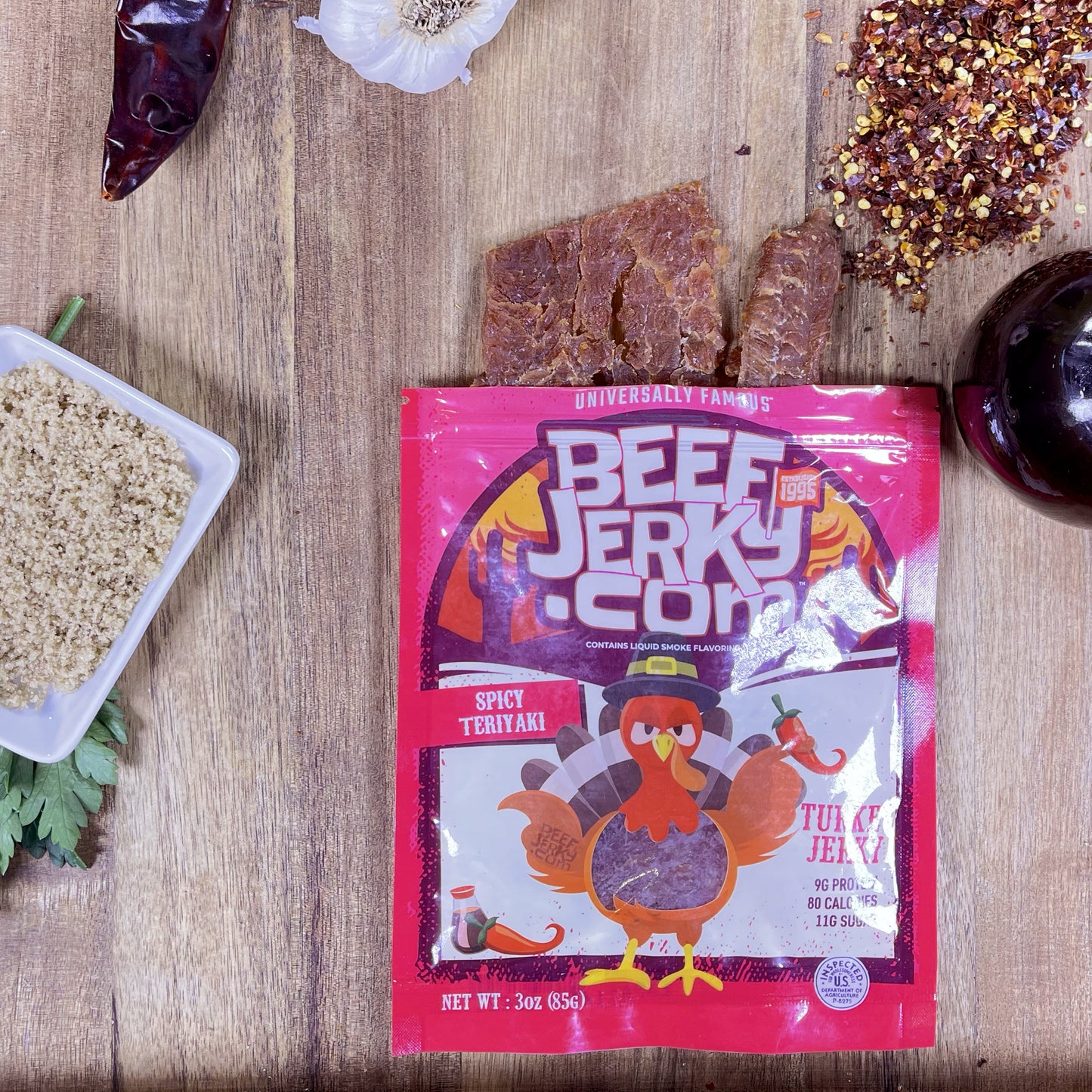 Spicy Teriyaki Turkey Jerky